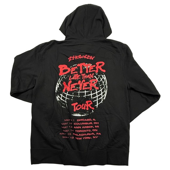 Independent Trading Company Other - 24kGoldn Better Late Than Never Tour Black Zip Up Hoodie Mens Large Independent